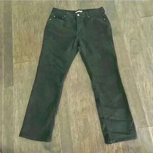 Levis 505 Black Jeans Straight Leg Stretch Denim Womens Sz 32
